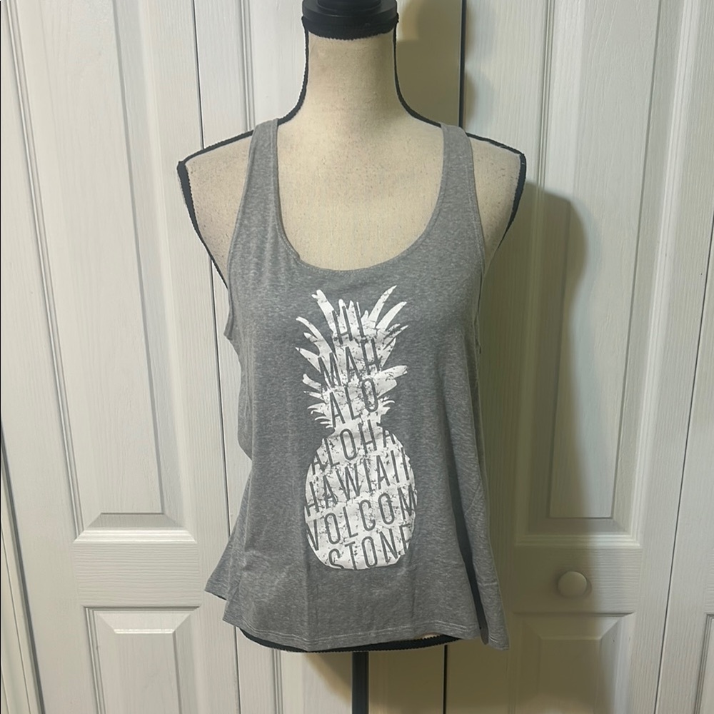 Volcom Women's Gray Pineapple Tank Top